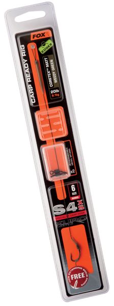 FOX CARP READY RIG S4 XS BARBED 4-es